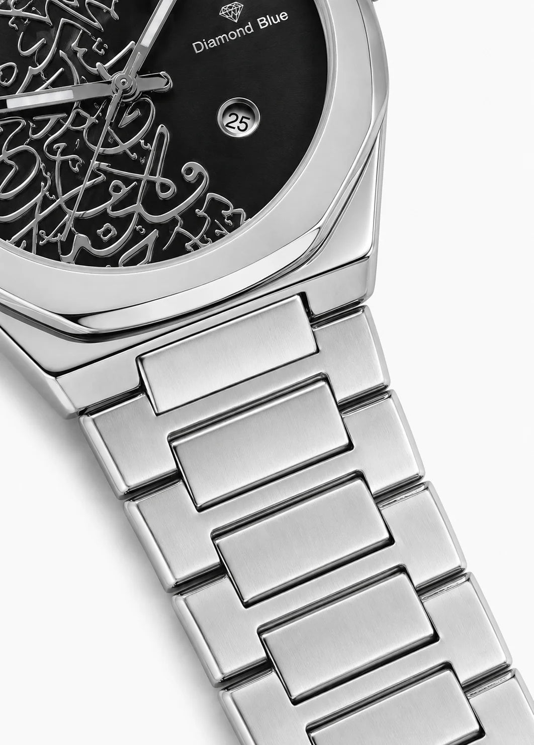 Diamond Blue DB-026 silver stainless steel bracelet macro
